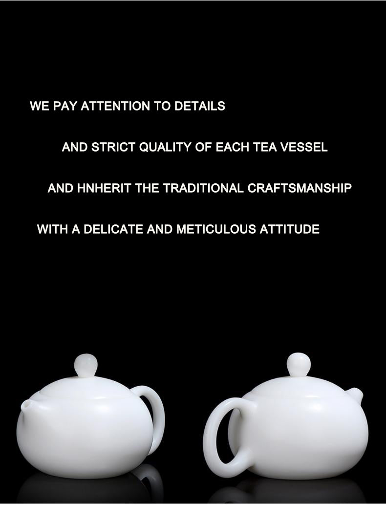 Chinese white porcleainteapots  handmade Tea Set for Gongfu tea