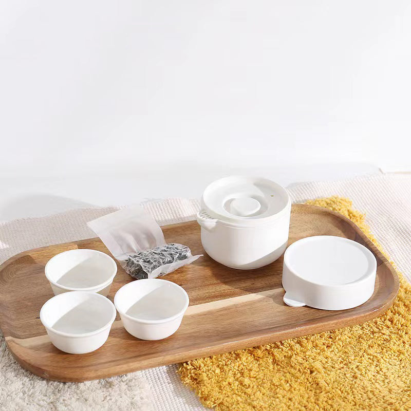 Disposable teaware,Eco food grade PP Traveling tea set