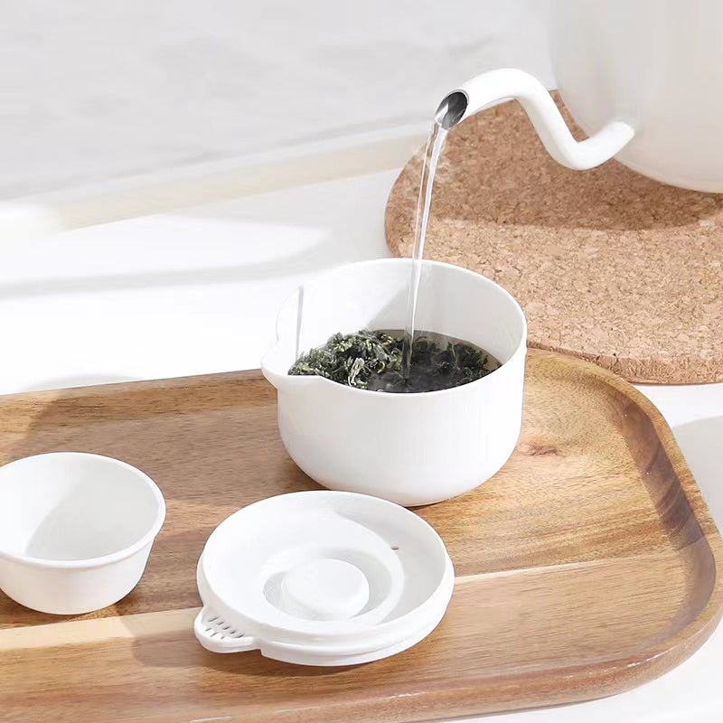 Disposable teaware,Eco food grade PP Traveling tea set