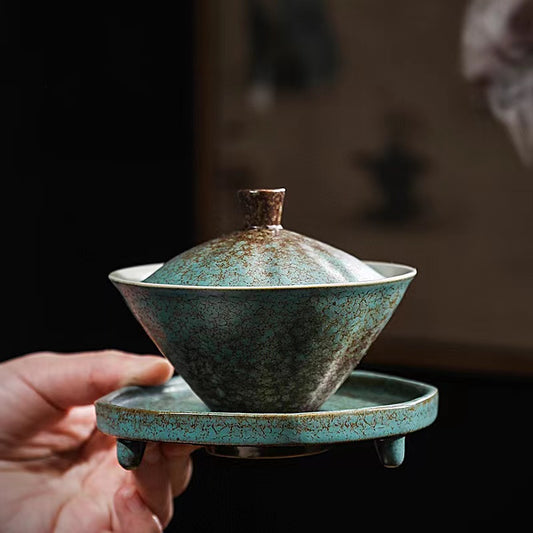 porcelain vintage green gaiwan